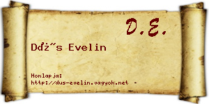 Dús Evelin névjegykártya